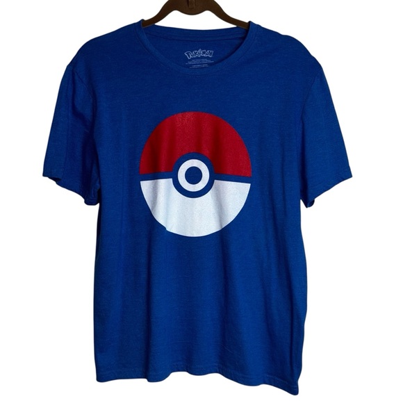 Nintendo Other - 5/$25
Pokémon T-Shirt with Poké Ball Design Men Medium Royal Blue Short Sleeve